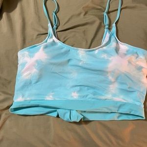 Coral reef. THE LOUNGER TOP | TIE DYE NEON AQUA